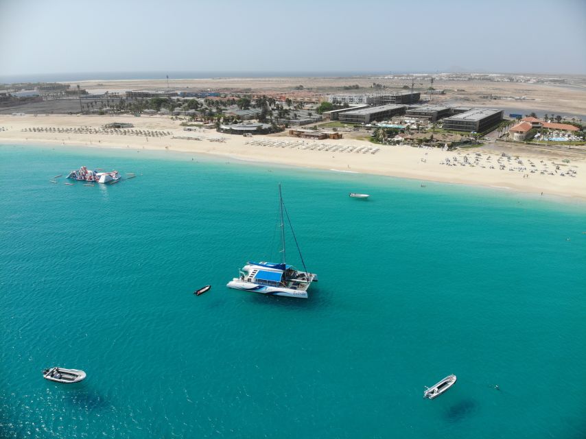 Sal: All-Inclusive Half-Day Lounge Catamaran Cruise - Swimming, snorkeling, fishing, and the floating pool