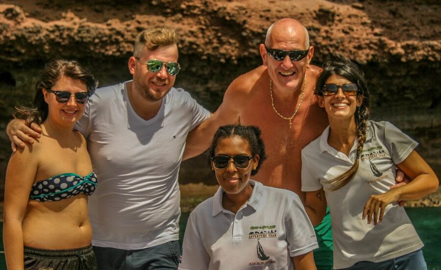 Sal: All-Inclusive Half-Day Lounge Catamaran Cruise - The return to harbor becomes the main event