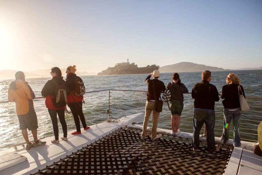San Francisco Bay Sunset Cruise by Luxury Catamaran - Going under the Golden Gate Bridge