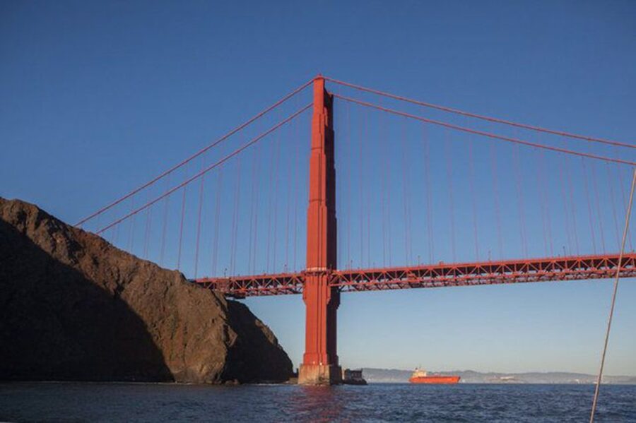 San Francisco: Golden Gate Bridge Catamaran Cruise - Leaving Pier 39 beside the sea lions