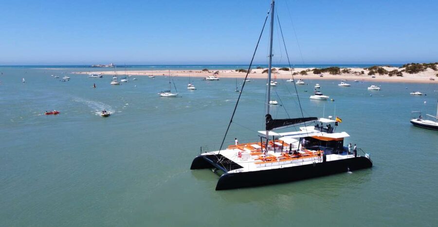 Sancti Petri: Catamaran Cruise with Swim Stop and lunch - Setting out from the Port of Sancti Petri