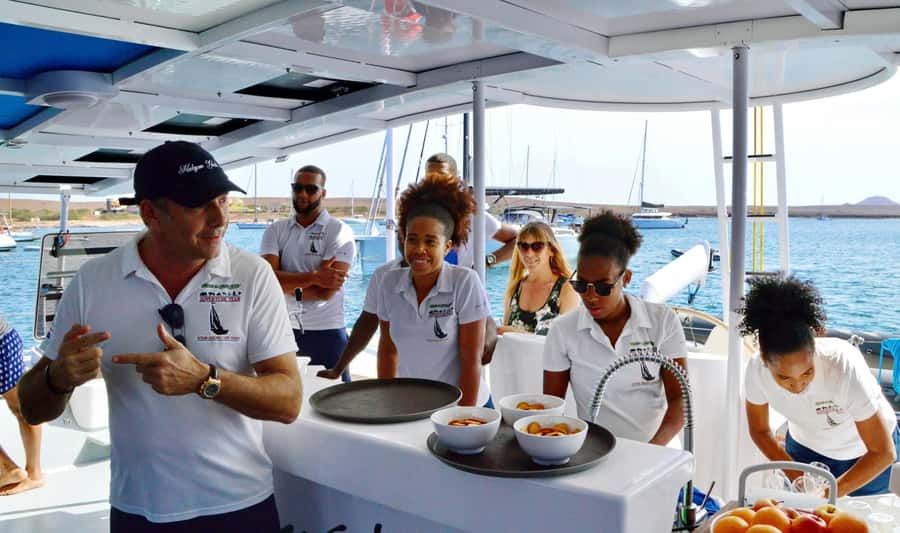 Santa Maria: Sal Island All-inclusive Adults-only Catamaran - Setting sail from Palmeira
