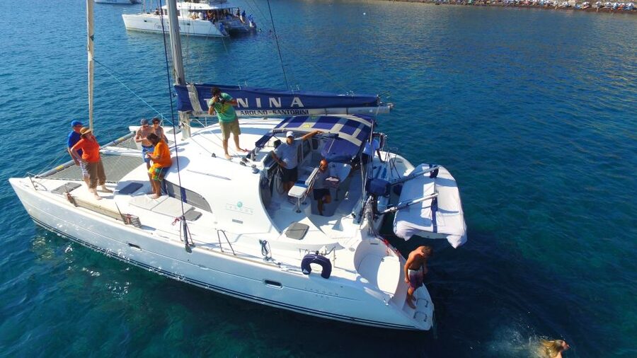 Santorini: 7-Hour Private Catamaran Cruise with Food & Drink - Key points to know before booking