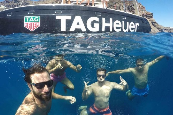 Santorini Adventurous Catamaran Experience with Snorkeling - Why the caldera looks better from a small catamaran