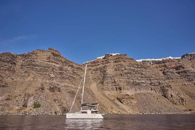 Santorini: Caldera Classic Catamaran Cruise w/ Meal & Drinks - The Greek BBQ is a major part of the value