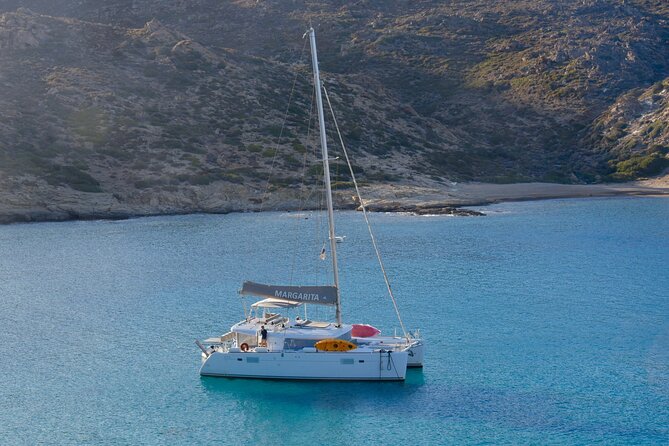 Santorini: Caldera Private Catamaran Cruise with Meal & Drinks - Leaving from Vlichada and finding the meeting point