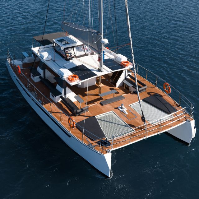 Santorini: Catamaran Caldera Cruise with Meal and Drinks - Sunset, music, and the mood onboard