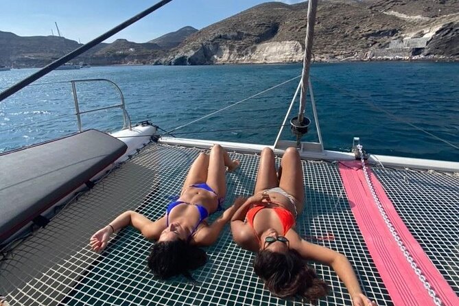 Santorini Catamaran Cruise – 5-Hour Private Sailing Experience - Thomas, Ellie, and the feel of a private crew
