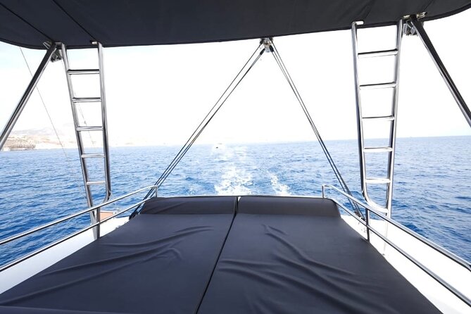 Santorini Catamaran Cruise with Meal and Drinks - Swimming and snorkeling in quieter water