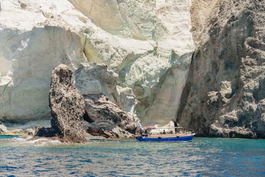 Santorini: Catamaran Tour with BBQ Dinner, Drinks, and Music - Morning cruise or Santorini sunset?