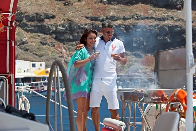Santorini Cruise on Catamaran with BBQ & Open Bar - The route can change with sea conditions