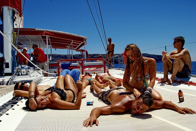 Santorini Cruise on Catamaran with BBQ & Open Bar - Swimming beside the volcano and hot springs