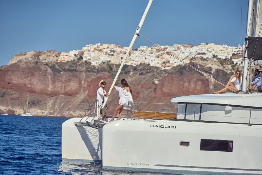 Santorini: Day Luxury Catamaran Cruise with Meal & Drinks - Key points to know before sailing
