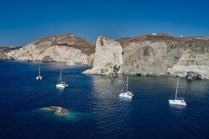 Santorini: Luxury Catamaran Cruise with Fresh Fish BBQ & Drinks - Meeting the Boat in Imerovigli