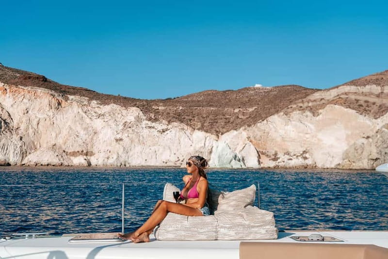Santorini: Luxury Catamaran Cruise with Lunch, BBQ & Drinks - Why a catamaran is a smart way to see Santorini