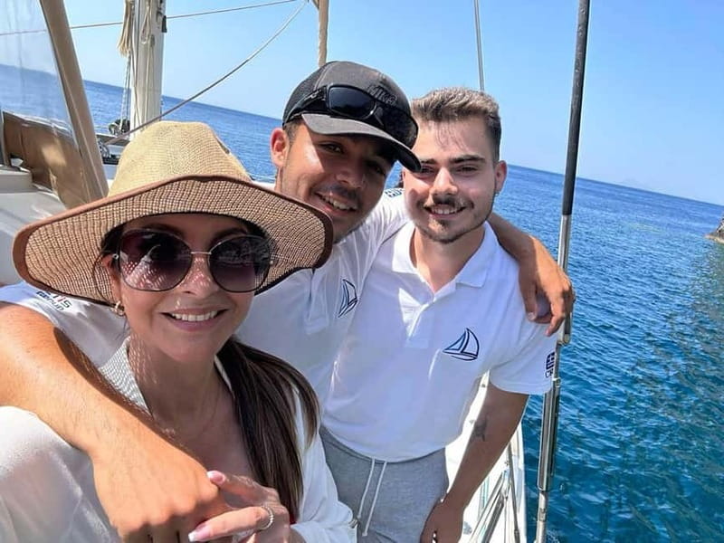Santorini: Luxury Catamaran Cruise with Lunch, BBQ & Drinks - What the $129 price really covers