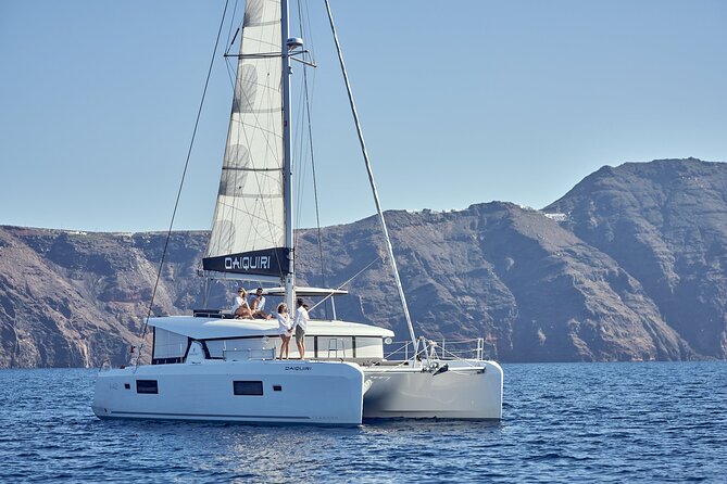 Santorini Oia: Private Sunset Catamaran Cruise with BBQ & Drinks - The volcanic islands: Palea Kameni and Nea Kameni
