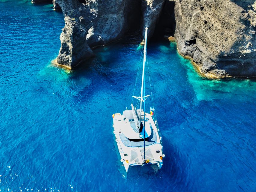 Santorini: Private All-In Catamaran Cruise, with Food|Drinks - Day cruise or sunset sail