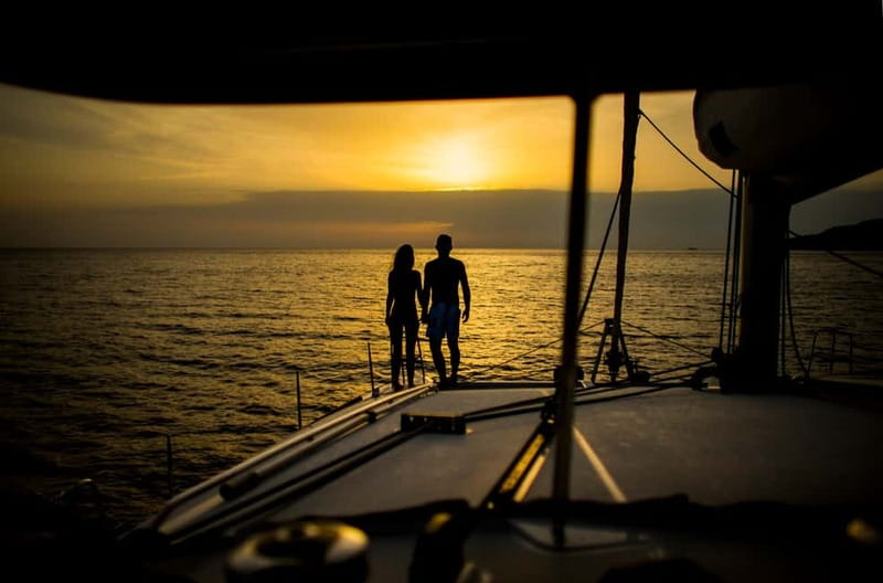 Santorini: Private Catamaran Cruise with BBQ Meal and Drinks - What $135 per person buys you