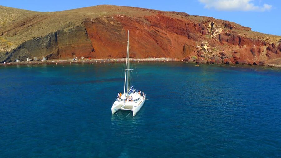 Santorini: Private Catamaran Cruise with Food & Drinks - Key things to know