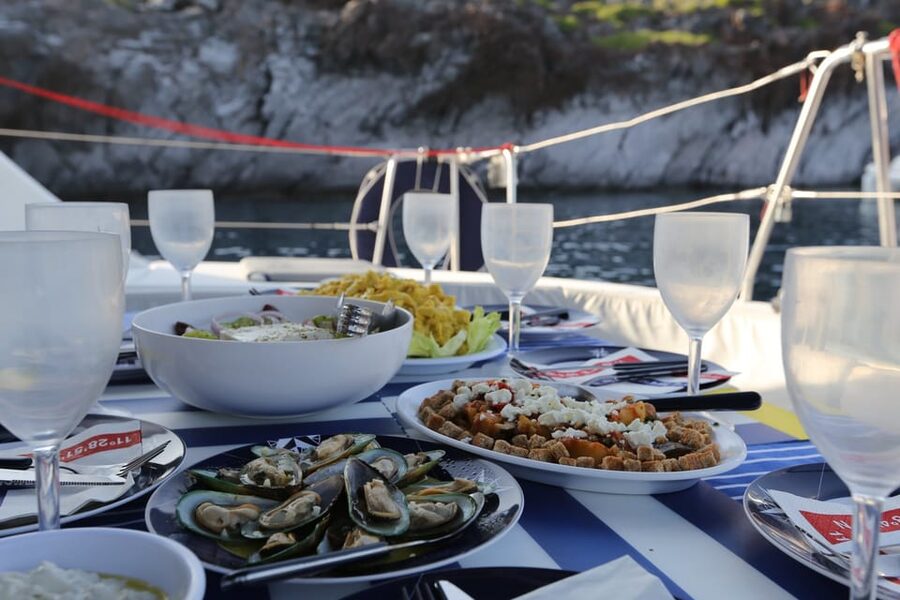 Santorini: Private Catamaran Cruise with Food & Drinks - Who should book this cruise?