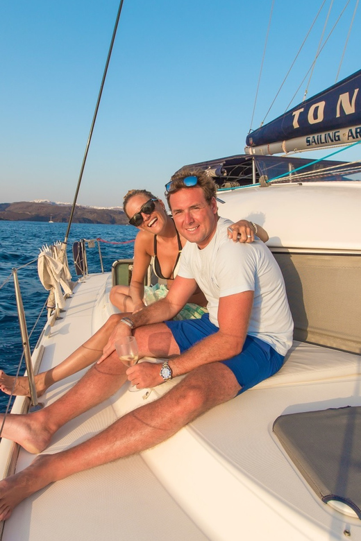 Santorini: Private Catamaran Cruise with Food & Drinks - Santorini looks different from Vlychada Marina
