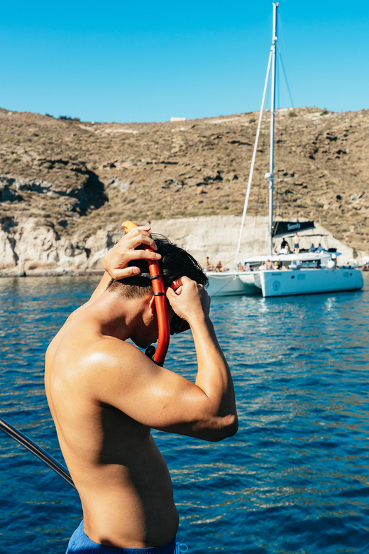 Santorini: Private Catamaran Tour with BBQ Meal and Drinks - Key points to know before booking