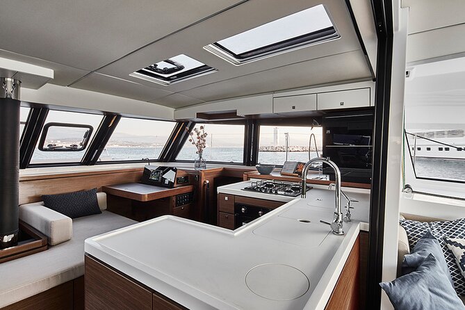 Santorini Private Tour Half-Day Sailing Platinum Catamaran Cruise - Lunch, drinks, and the crew