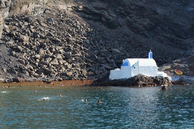 Santorini Sailing Catamaran Daily Cruises w/ Greek BBQ @Thirasia - Thirasia brings the main swim and lunch