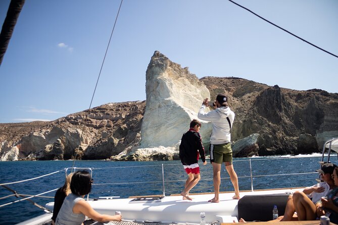 Santorini Sailing Catamaran Daily Cruises w/ Greek BBQ @Thirasia - The food and drink make this more than a transfer