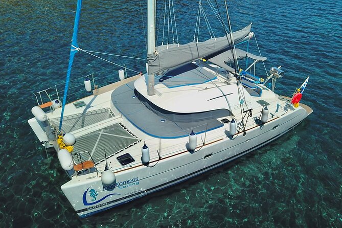 Santorini Sunset:Private All-In Catamaran Cruise (Food&Drinks) - Sunset from the open sea