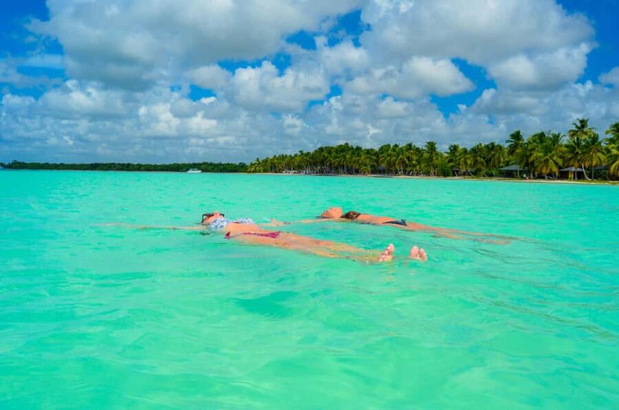Saona Exclusive Catamaran – Small Group Experience - The beach stop with shade and restrooms