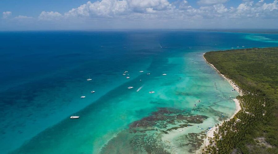 Saona Island Comfort Experience by Catamaran - The first snorkeling stop near Hilton La Romana