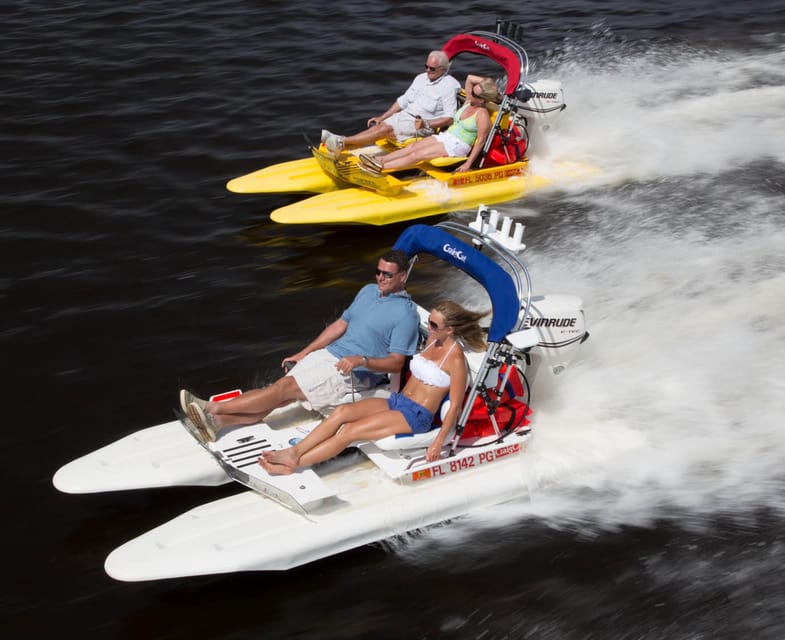 Sarasota: Island Adventures & Catamaran Speedboat Tour - Downtown Sarasota from the water