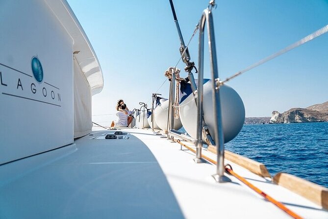 Semi Private Santorini Catamaran Tour - Palea Kameni, lunch, and a short history lesson
