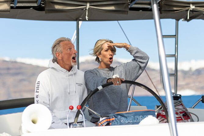 Semi Private Santorini Catamaran Tour - Sunset timing and the race back to port