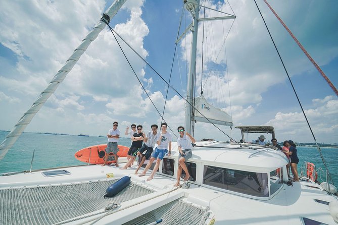 Singapore Sunset and Moring Cruise On A Luxury Catamaran - The catamaran setting and the 18-person limit