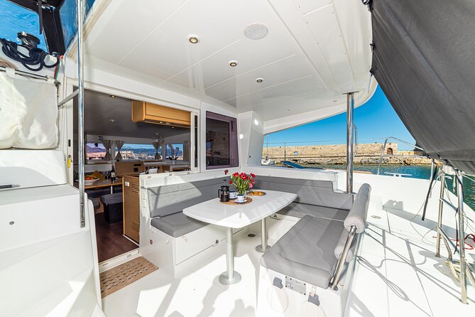 Small Group Santorini Catamaran Cruise with BBQ - What the $144.18 price includes in practical terms