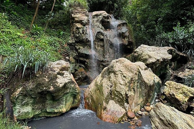 Soufriere Catamaran Excursion & Sapphire Falls Hike - The Pitons from the Caribbean Sea