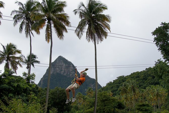 Soufriere Catamaran Excursion with Zip Lining from Castries - Leaving Rodney Bay and passing Castries