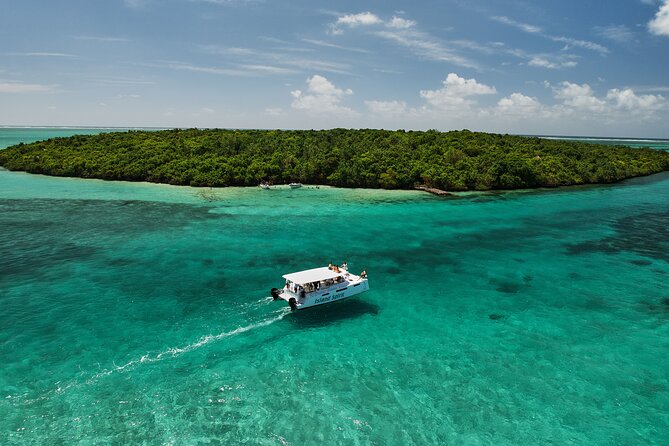 SouthEast Lagoon Discovery on shared basis on a Power Catamaran - Leaving from Pointe d’Esny at 09:30