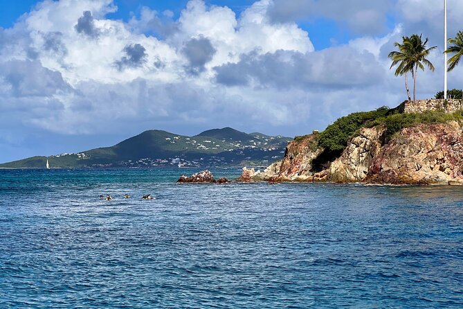 St. John Luxury Catamaran Turtle Snorkel and Cays Full Day - Cruising toward Little St. James