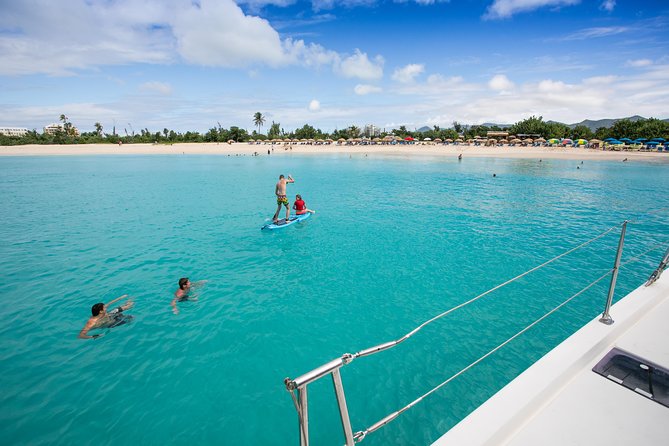 St Maarten Luxury Catamaran Full-Day Group Charter - Sailing, shade, and rough-water realities