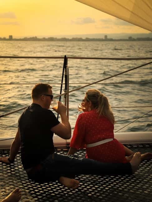 Sunny Beach: Sunset Catamaran Cruise with Dinner & Prosecco - A close view of Old Nessebar from the water