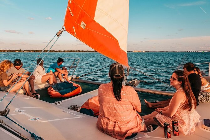 Sunset Catamaran Sail in Cocoa Beach - The crew shapes the mood