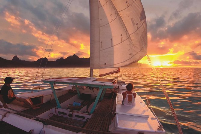 Sunset Cruise : Moorea Sailing on a Catamaran named Taboo - Sailing through the reef and into open water