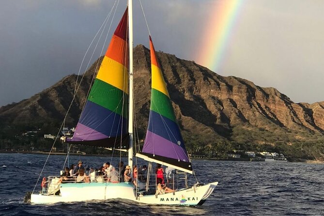 Sunset sail Aboard Manakai Catamaran - Leaving Whipsaw Sportfishing for the Waikiki coast