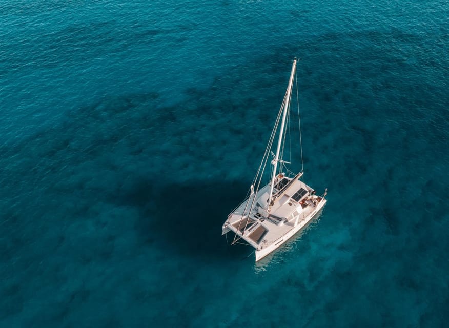 SUP Safari - Catamaran Cruise Dia Island & Gourmet Delights! - Paddling the coast with Thanasis