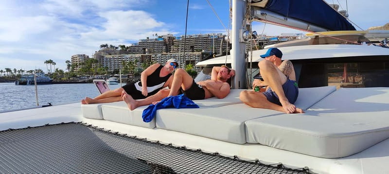 Tenerife: PRIVATE Catamaran cruise with Lunch and Drinks - Leaving San Miguel Marina for the Atlantic