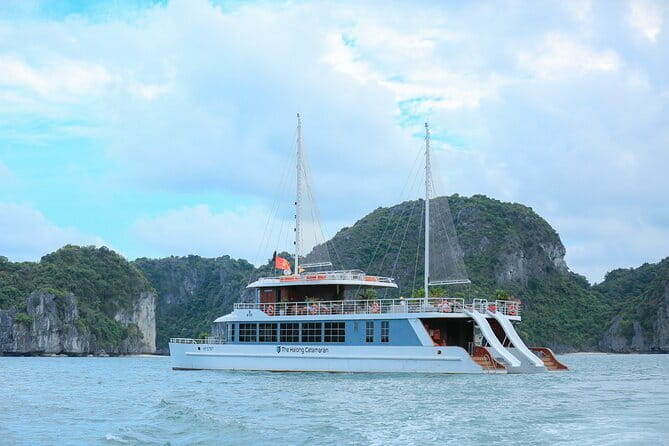 The Catba Catamaran Day Tour Lan Ha Bay Cruise Trips - Kayaking, caves, swimming, and water slides